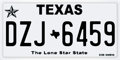 TX license plate DZJ6459