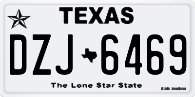 TX license plate DZJ6469