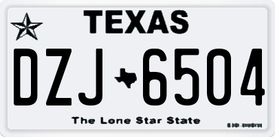 TX license plate DZJ6504