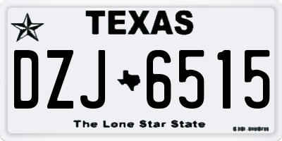 TX license plate DZJ6515
