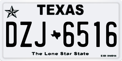 TX license plate DZJ6516