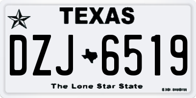 TX license plate DZJ6519