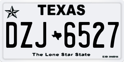 TX license plate DZJ6527