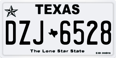 TX license plate DZJ6528