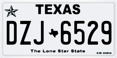 TX license plate DZJ6529