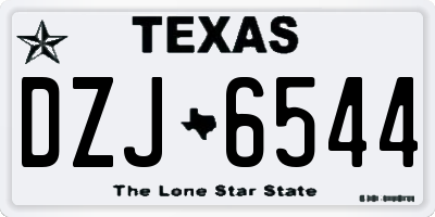 TX license plate DZJ6544