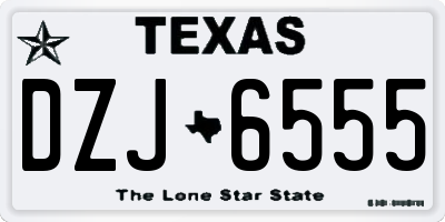 TX license plate DZJ6555