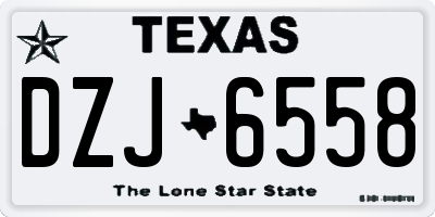 TX license plate DZJ6558