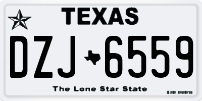 TX license plate DZJ6559
