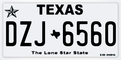 TX license plate DZJ6560