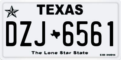 TX license plate DZJ6561