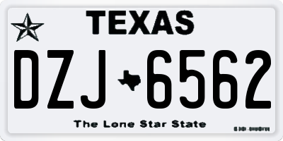 TX license plate DZJ6562
