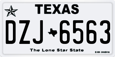 TX license plate DZJ6563