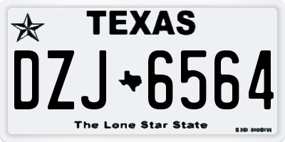 TX license plate DZJ6564