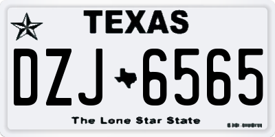 TX license plate DZJ6565