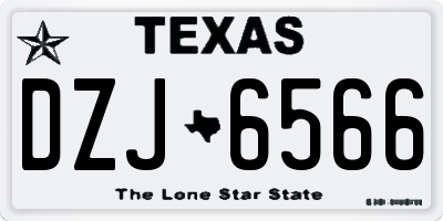 TX license plate DZJ6566