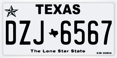 TX license plate DZJ6567