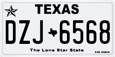 TX license plate DZJ6568