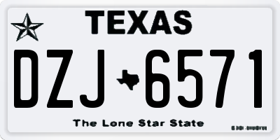 TX license plate DZJ6571
