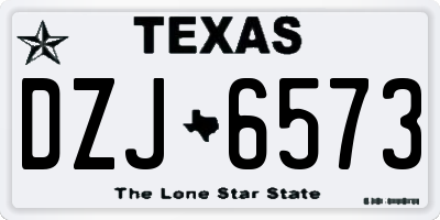 TX license plate DZJ6573