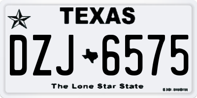 TX license plate DZJ6575