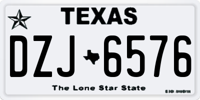TX license plate DZJ6576