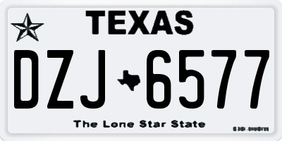TX license plate DZJ6577