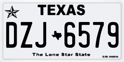 TX license plate DZJ6579