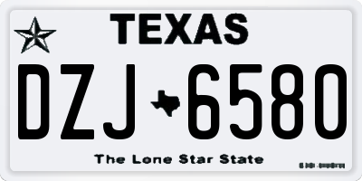 TX license plate DZJ6580