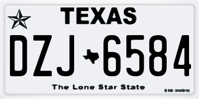 TX license plate DZJ6584