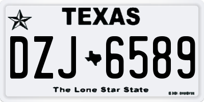 TX license plate DZJ6589