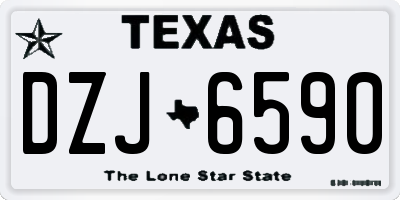 TX license plate DZJ6590