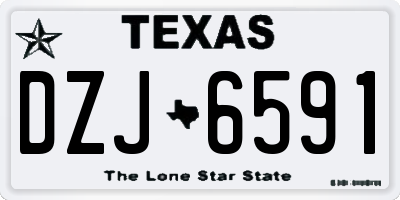 TX license plate DZJ6591