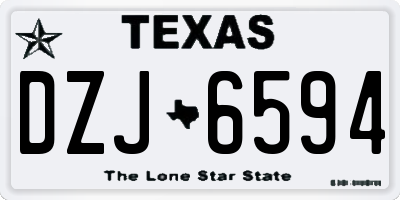 TX license plate DZJ6594