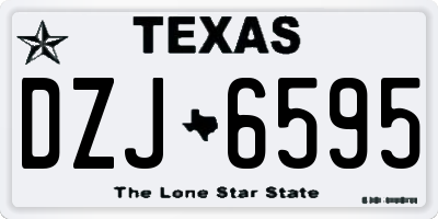 TX license plate DZJ6595