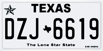 TX license plate DZJ6619