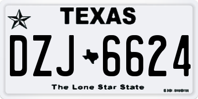 TX license plate DZJ6624