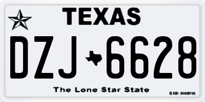 TX license plate DZJ6628