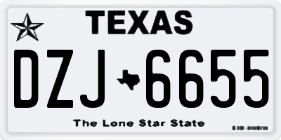 TX license plate DZJ6655