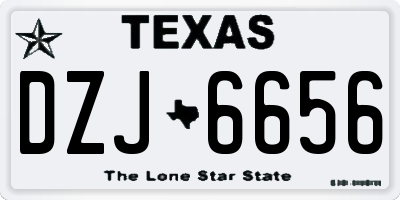 TX license plate DZJ6656