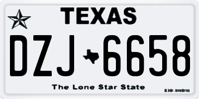 TX license plate DZJ6658