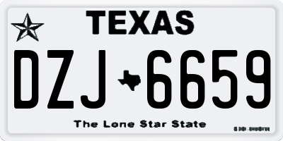 TX license plate DZJ6659