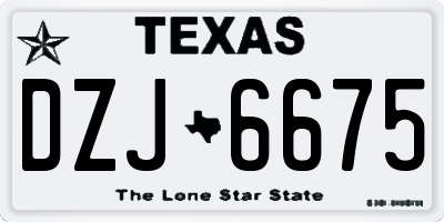 TX license plate DZJ6675