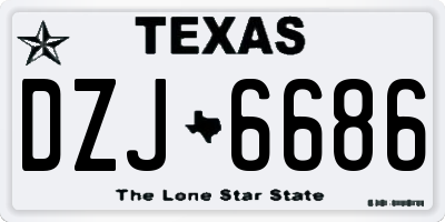 TX license plate DZJ6686