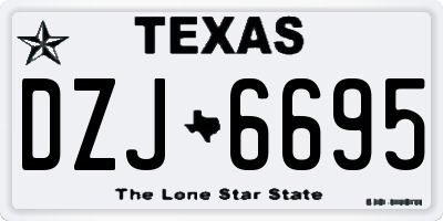 TX license plate DZJ6695