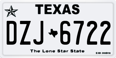 TX license plate DZJ6722