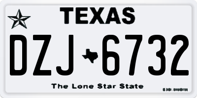 TX license plate DZJ6732