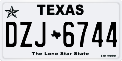 TX license plate DZJ6744