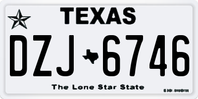 TX license plate DZJ6746