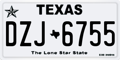 TX license plate DZJ6755